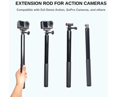 Fotoleey teleskopinis prailginimo strypas, skirtas dji osmo action 5 pro /4/3, 12,7–150 cm aliuminio strypas su greito atleidimo laikikliu