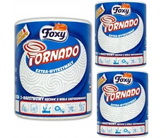 Foxy Tornado popierinis virtuvinis rankšluostis Super Absorbentus 3 Sluoksniai x3
