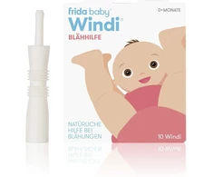 Fridababy 20437 Windi priemonė nuo pilvo pūtimo kūdikiams nuo 0 mėnesių, 10 vnt. pakuotė, vienkartiniai kateteriai, natūrali priemonė nuo pilvo pūtimo