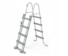 Funkcionalios tvirtos dvipusės kopėčios baseinui 122 cm 107 cm Bestway 58331