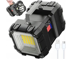Galingas led prožektorius su akumuliatoriumi, dvipusis, su powerbank funkcija, skirtas stovyklavimui Cree