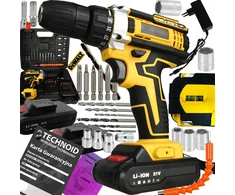Galingas Technoid suktuvas-gręžtuvas Dewalt grąžtas 2xaku 1400w bešepetėlinis variklis