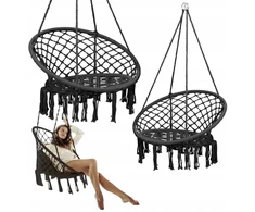 Gandro lizdas Pakabinama kėdė Sodo sūpynės Namų sodui BOHO 120cm