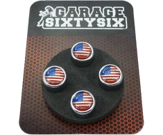 Garage-sixtysix 4 ventilių dangteliai, modelis Chicago Usa Motif