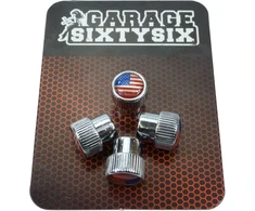 Garage-sixtysix 4 ventilių dangteliai, modelis Chicago Usa Motif
