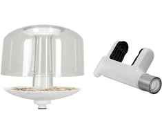 Gardena Clickup! lesyklėlė paukščiams ir Clickup! balkono laikiklis: universalus laikiklis visiems Clickup! produktams, lengva naudoti, tinka beveik bet kokiam balkonui (11410-20)