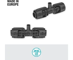 Gardenia Gardena Micro-drip-system T-jungtis purkštukams: 13 mm vamzdžių ir purkštuko jungtis, automatinis augalų laistymas, greita ir paprasta jungimo technologija, daugkartinio naudojimo (13206-20)
