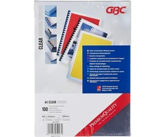 Gbc 200 Mikronų A4 Pvc Hi-clear Rišimo Viršeliai - Skaidrūs (100 vnt.)