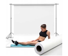 Gearpro Studijinis fotografijos fonas Pro Baltas baltas kartonas 2x10m ant ritės