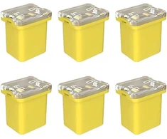 Gebildet 6 vnt. 12v-24v žemo profilio jcase dėžutės formos automobilių saugiklių rinkinys sunkvežimiams, automobiliams, visureigiams, valtims (60a)