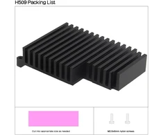 Geekworm aušintuvas, skirtas Raspberry Pi 5, aliuminio pasyvusis heatsink'as (h509)