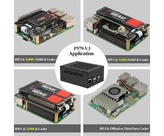 Geekworm raspberry pi 5 dėklas (p579-v2) | palaiko pcie m.2 nvme ssd shield top x1001 / x1003 / x1004 / x1012 / x1000 / x1015 / m901 / m300 ir raspberry pi 5 active cooler