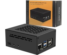 Geekworm raspberry pi 5 dėklas (p579-v2) | palaiko pcie m.2 nvme ssd shield top x1001 / x1003 / x1004 / x1012 / x1000 / x1015 / m901 / m300 ir raspberry pi 5 active cooler