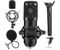Gembird Gearpro žaidimų studijinis usb kondensatorinis mikrofonas su stovu, laikikliu ir pop filtru