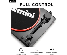 Gemini Tt-900 - raudonas | patefonas su garso sistema - bluetooth - pilna sistema