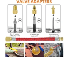 Generic 38 vnt. Dviračio Vožtuvų Adapterių Rinkinys su Dėžute