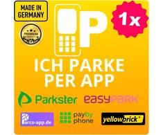 Generic Parkavimo programėlių lipdukas 5in1, 6x6cm