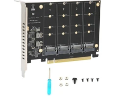 Atminties kortelė Generic Pcie Nvme 4 prievadų M.2 Ssd plėtimosi kortelė