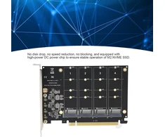 Atminties kortelė Generic Pcie Nvme 4 prievadų M.2 Ssd plėtimosi kortelė