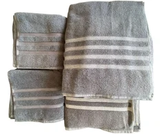 Rankšluostis Generisch vonios rankšluosčių rinkinys, 2 rankšluosčiai 50 x 100 cm, 2 vonios rankšluosčiai 100 x 150 cm, 100% medvilnė (juodas)