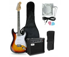 Genesis Elektrinė gitara + stiprintuvas, priedų rinkinys, skirtas mokytis groti gitara, dovana