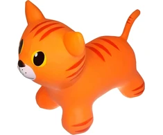 Gerardo's Toys oranžinis šokinėjantis katinas, šokinėjantys gyvūnai nuo 1 ir 2 metų, pripučiami gyvūnai žaislai lauke arba viduje vaikams nuo 12 mėnesių - su oro pompa