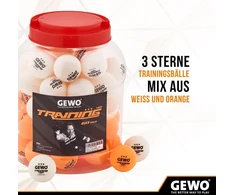Gewo stalo teniso kamuoliukai Training 40+ - 3 žvaigždučių stalo teniso kamuoliukas pagamintas iš abs plastiko su siūle, plastikiniai treniruočių kamuoliukai, skersmuo 40+ mm