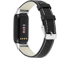 Ginamart apyrankė, suderinama su Fitbit Luxe, skirta vyrams ir moterims, originalios odos pakaitinis dirželis prabangiam aktyvumo sekikliui
