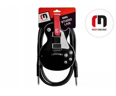 Gitaraus instrumentinis kabelis didelis Jack 6.3mm 5m patvarus Raudona's Music Live