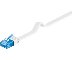 Goobay 96347 cat 6a u/utp plokščias patch kabelis, baltas, 5 m ilgio