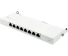 Good Connections patch panelis - stalinis - cat 6, 250 mhz - gigabit palaikymas - 8 prievadai - 0.5 u - stp ekranuotas - atidaromas be įrankių - grynai baltas (ral9010)