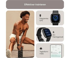 Google Fitbit Versa 4 - išmanusis laikrodis moterims / vyrams - kūno rengybos seklys su integruotu Gps ir telefono funkcija, 6 dienų baterijos veikimo laikas, 40+ treniruočių režimų - kūno rengybos laikrodis, suderinamas su Android / Ios