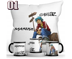 Gorillaz magiškas puodelis ir pagalvė su Jūsų vardu