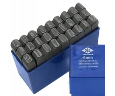 Gravurem raidžių antspaudų rinkinys, 9 mm, 27 vnt., Vokietija