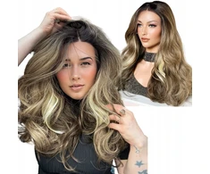 Graži Hd Lace Front perukas, atrodantis kaip, sintetiniai plaukai Ombre Premium