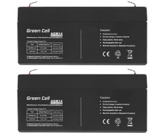 Green Cell 2x 6v 3.2ah Žalias Cell Agm Vrla priežiūros nereikalaujantis akumuliatorius Ups svarstyklėms žaislams