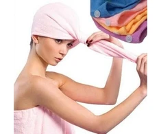 Greitai džiūstantis mikropluošto rankšluostis plaukams, turbanas galvai, magic towel