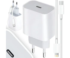 Greitas įkroviklis iphone 20w + 1m kabelis / usb-c - iphone lighting
