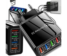 Greitasis tinklo įkroviklis Afnue 4xusb Quick Charge 3.0 + Type-c greitasis kabelis
