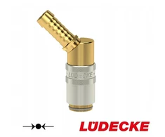 Greitoji jungtis temperatūros reguliavimas kampu 45° Dn6 Ludecke žarnai 9 mm Hasco Z 8