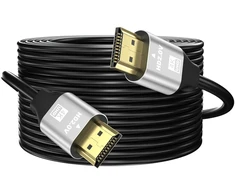 Grofyllaa 4k hdmi kabelis 20 m, didelės spartos hdmi 2.0 kabelis 4k @ 60hz 2k @ 120hz, paauksuota jungtis 3d arc hdcp 2.2 ir 2.3, skirtas hdtv/blu ray atkūrimui/projektoriams/nešiojamiesiems kompiuteriams/ps4/ps5 (sidabrinis)