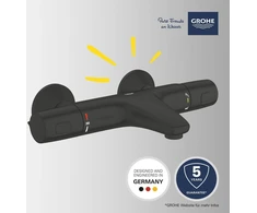 Grohe Precision Trend termostatinis vonios maišytuvas, juodas