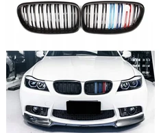 Grotelės inkstai Bmw E90 E91 Sedan Kombi 2008-2012 4d Lci Blizgus Dual M-color