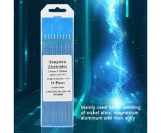 Gryno volframo elektrodo strypas profesionalus žalias antgalis tig strypas ac suvirinimo aparatui wp, 10 vienetų (2,4 mm x 150 mm), volframo elektrodas