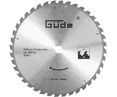 Güde 54986 medžio pjovimo diskas hm 305 x 25.4 x 40z (karbido diskas - 305 x 25 mm su 4 x 40 dantų)