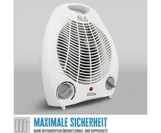Güde 85175 Gh 2000 ventiliatorinis šildytuvas (2000 W šildymo galia, 2 lygiai (1000/2000 W), ventiliatoriaus funkcija, ventiliatoriaus našumas 75 m³/h, nuolatinis termostatas, apsauga nuo perkaitimo ir apvirtimo, nešimo rankena, greitas šildymas)