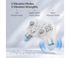 Gulikit Kk3 Max Bluetooth valdiklis su Rgb apšvietimu, magnetinės levitacijos vibracijos varikliu, Hall jutiklių lazdelėmis ir gaidukais, 1000 Hz dažnio atsaku, 4 galiniais mygtukais, skirtas Pc/switch/steam/android/ios/macos