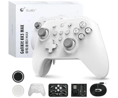 Gulikit Kk3 Max Bluetooth valdiklis su Rgb apšvietimu, magnetinės levitacijos vibracijos varikliu, Hall jutiklių lazdelėmis ir gaidukais, 1000 Hz dažnio atsaku, 4 galiniais mygtukais, skirtas Pc/switch/steam/android/ios/macos