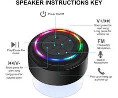 Kompiuterio kolonėlės Haissky nešiojama bluetooth kolonėlė, nešiojama vandeniui atspari belaidė kolonėlė su siurbtuku, laisvų rankų sistema, įmontuotas mikrofonas