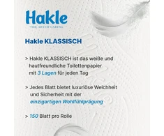 Hakle tualetinis popierius "classic Baltas" 3 sluoksnių, 1 pakuotė 10117 24